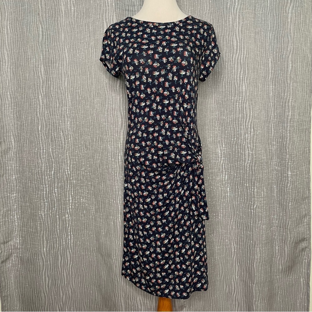 Loft floral hip tie dress